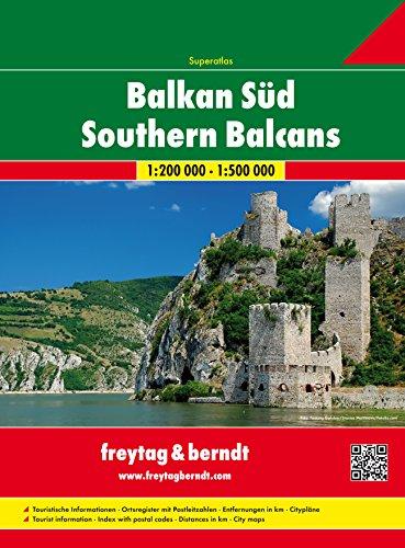 Freytag Berndt Autoatlanten, Balkan Süd, Superatlas - Maßstab 1:200.000 - 1:500 000