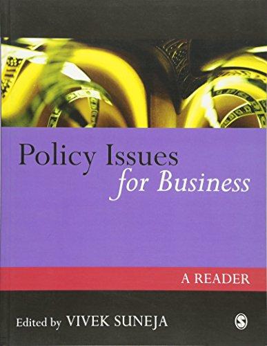 Policy Issues for Business: A Reader (Published in Association With the Open University)