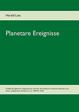 Planetare Ereignisse: Größte Elongationen, Oppositionen, Transite, Konjunktionen zwischen Planeten und hellen Fixsternen von 1900 bis 2101