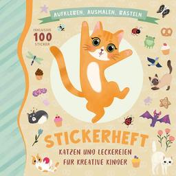 Stickerheft Katze Schlecki: Stickerbuch mit Bildern zum Ausmalen | Kreatives Stickerheft | Stickeralbum | Album zum Sammeln für Jungen und Mädchen | Aufkleber Kinder | Katze Stickeralbum (Wunderhaus)