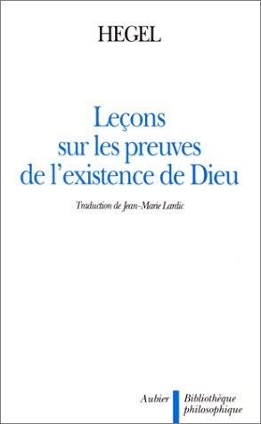 Leçons sur les preuves de l'existence de Dieu