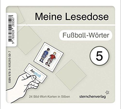 Meine Lesedose 5 - Fußball-Wörter: 24 Bild-Wort-Karten in Silben.