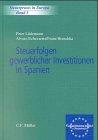 Steuerfolgen gewerblicher Investitionen in Spanien. Investitionsmodelle nach spanischem und deutschem Ertragsteuerrecht