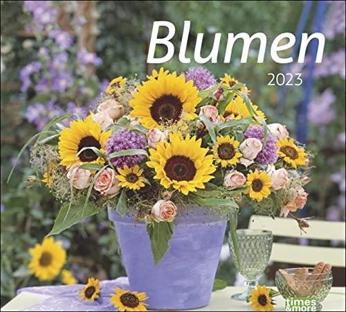 Blumen Bildkalender 2023 - times&more Wandkalender mit Monatskalendarium - 30 x 27 cm