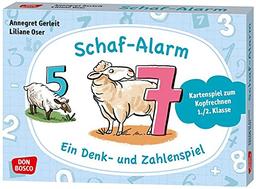 Schafalarm. Ein Denk- und Zahlenspiel: Kartenspiel zum Kopfrechnen. Spielen und dabei Rechnen lernen. Mathe üben mit Spaß für Kinder in Klasse 1–2. ... (Lernspiele für Grundschüler)