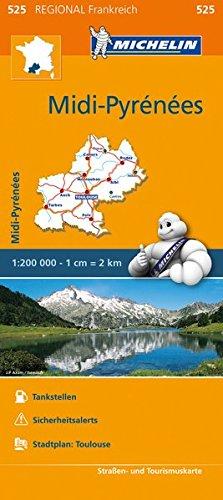 Michelin Midi-Pyrenees: Straßen- und Tourismuskarte 1:200.000 (MICHELIN Regionalkarten)