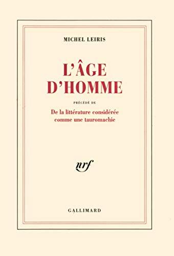 L'âge d'homme. De la littérature considérée comme une tauromachie