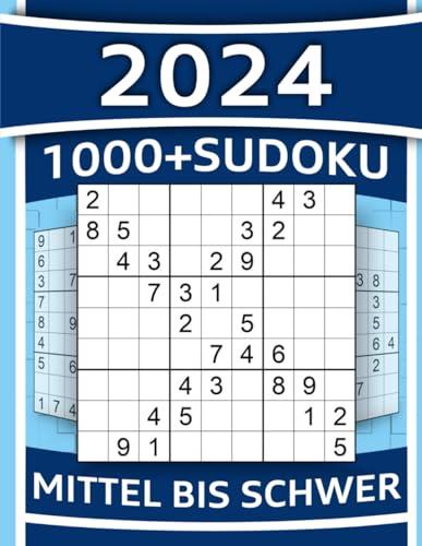 1000+ Sudoku Rätsel für Erwachsene: Mittel bis Schwer Sudoku Block mit Lösungen und Hinweisen als Hilfe | Rätsel Buch mit 504 Mittelschwere und 504 schwere Sudoku-Rätsel