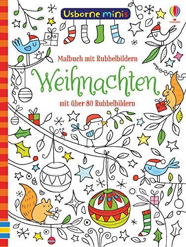 Usborne Minis: Weihnachten: Malbuch mit Rubbelbildern