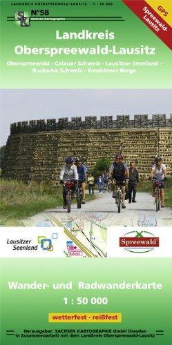 Landkreis Oberspreewald-Lausitz: Wander- und Radwanderkarte 1:50 000 GPS-Fähig wetterfest-reißfest