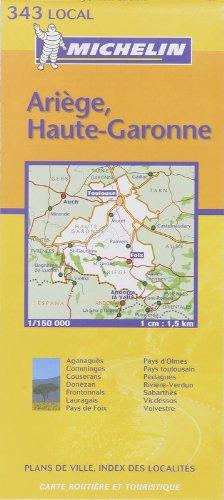 Carte routière : Ariège - Haute-Garonne, N° 11343 (Michelin Local France)