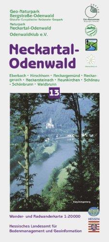 Topographische Freizeitkarten Hessen (1 : 20.000), Bl.13, Neckartal-Odenwald: Geo-Naturpark Bergstraße-Odenwald und Neckartal-Odenwald. Wander- und Radwanderkarte