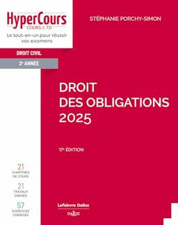 Droit des obligations 2025 : droit civil 2e année