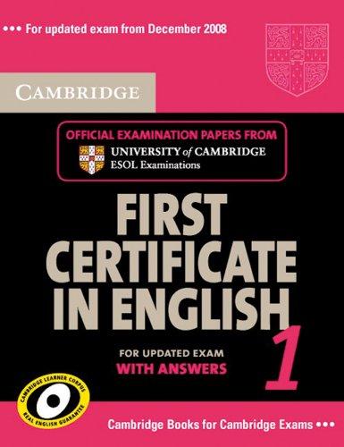 Cambridge First Certificate in English 1. Student's Book with answers