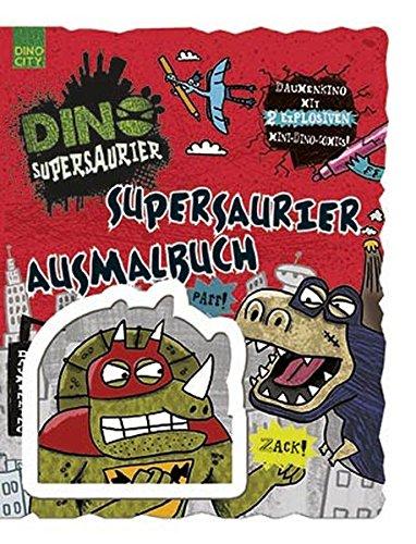 Supersaurier Ausmalbuch: Daumenkino und 2 explosive Mini-Dino-Comics