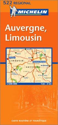 Michelin Karten, Bl.522 : Auvergne, Limousin, französische Ausgabe (Cartes Régional)