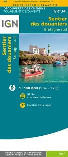 Sentier des Douaniers Bretagne Sud 1:110 000