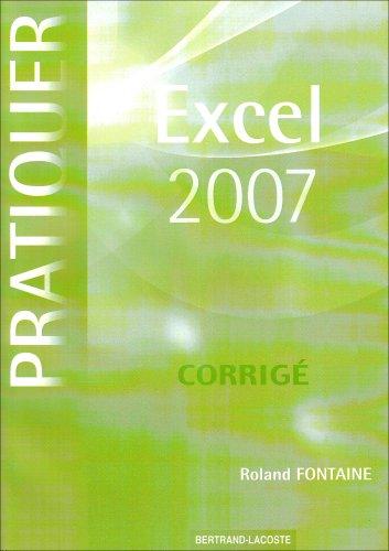 Excel 2007, Windows XP ou Vista : corrigé