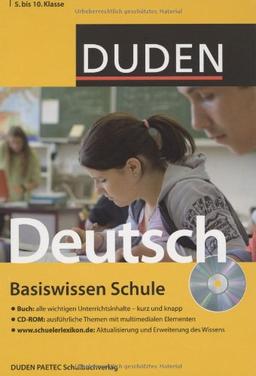 Duden. Basiswissen Schule. Deutsch 5. bis 10. Klasse: Buch / CD-ROM / Internet