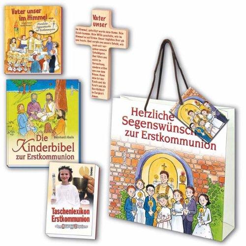 Geschenkset zur Erstkommunion: Vater unser im Himmel Vaterunser-Kreuz Die Kinderbibel zur Erstkommunion Taschenkexikon Erstkommunion