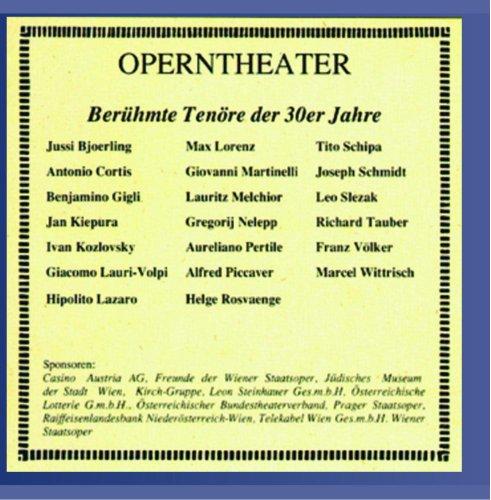 Operntheater - Berühmte Tenöre der 30er Jahre