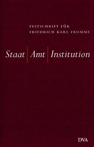 Staat, Amt, Institution