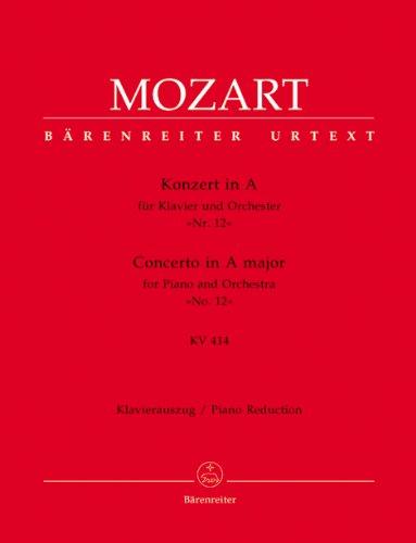 Konzert für Klavier und Orchester Nr. 12 A-Dur KV 414. Klavierauszug, Urtextausgabe