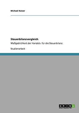 Steuerbilanzvergleich: Maßgeblichkeit der Handels- für die Steuerbilanz