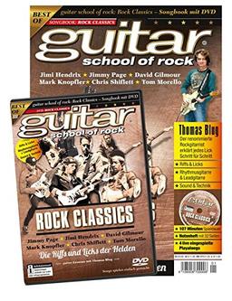 guitar school of rock: Rock Classics: Songbook mit DVD