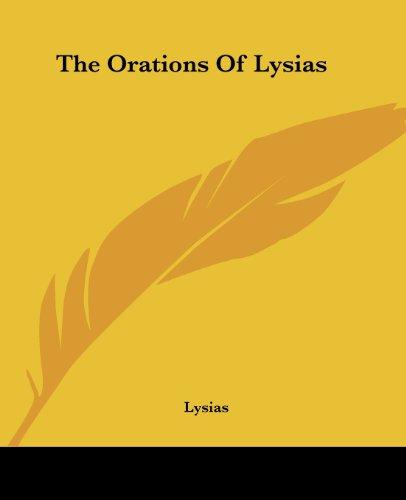 The Orations Of Lysias