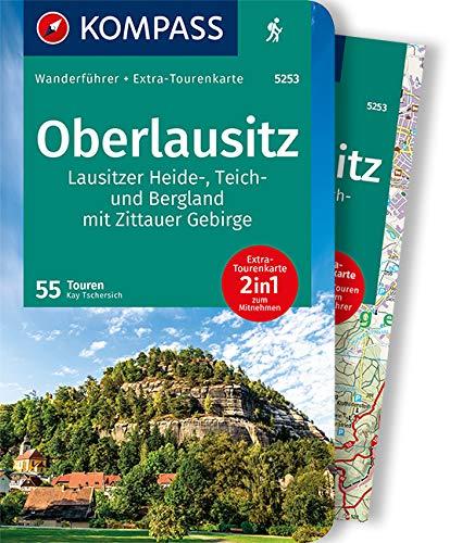 KOMPASS Wanderführer Oberlausitz, Lausitzer Heide-, Teich- und Bergland, mit Zittauer Gebirge: Wanderführer mit Extra-Tourenkarte 1:75000, 55 Touren, GPX-Daten zum Download