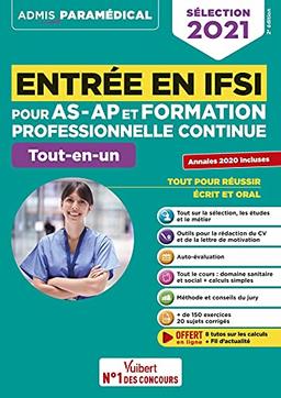 Entrée en IFSI pour AS-AP et formation professionnelle continue : tout-en-un : sélection 2021