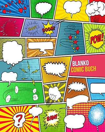 Blanko Comic Buch: Über 100 Seiten mit leeren Comic Rastern zum Selberzeichnen - Ein geniales Geschenk zum Kreativität steigern & Zeichnen lernen für Kinder