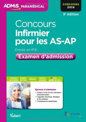 Concours infirmier pour les AS-AP : entrée en IFSI : examen d'admission