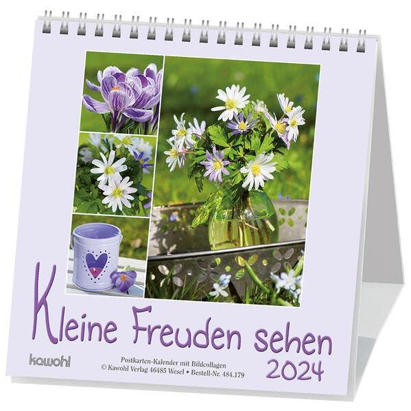 Kleine Freuden sehen 2024: Postkarten-Kalender mit Bildcollagen