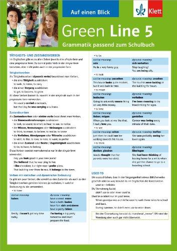 Green Line 5 - Auf einen Blick: Grammatik passend zum Schulbuch - Klappkarte (6 Seiten)