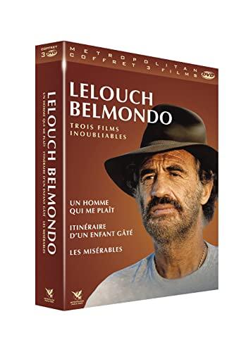 Coffret lelouch / belmondo : itinéraire d'un enfant gâté + les misérables + un homme qui me plaît [FR Import]