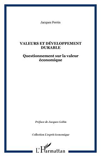 Valeurs et développement durable : questionnement sur la valeur économique