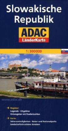 ADAC Länderkarte Slowakische Republik 1:300.000: Mit Cityplänen Bratislava und Kosice. Mit Reiseinformationen und Ortsregister