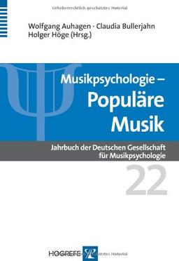 Musikpsychologie. Jahrbuch der deutschen Gesellschaft für Musikpsychologie / Populäre Musik