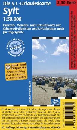 SI-Inselkarte Sylt, 1:50.000, Fahrrad-/Wanderkarte mit Ortsplänen, Tipps für Tagesgäste