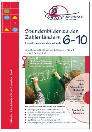 Stundenbilder zu den Zahlenländern 6 bis 10