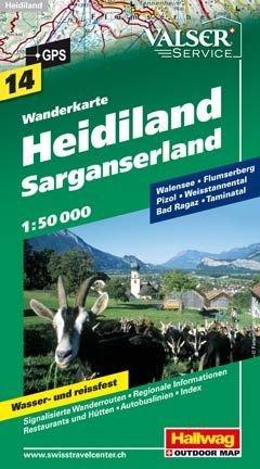 Wanderkarte Heidiland - Sarganserland 1 : 50 000