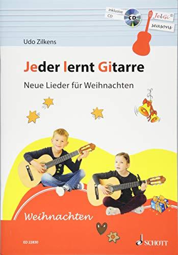 Jeder lernt Gitarre - Neue Lieder für Weihnachten: JelGi-Liederbuch für allgemein bildende Schulen. Gitarre. Lehrbuch mit CD.