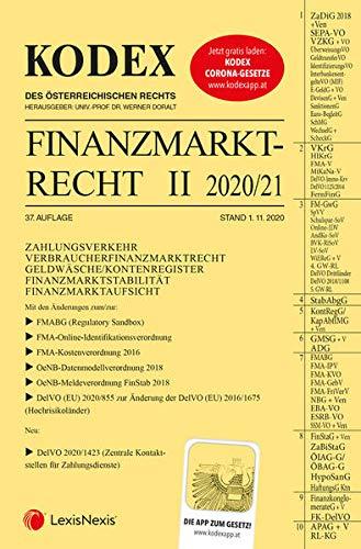 KODEX Finanzmarktrecht Band II 2020/21: KMG/InvFG//RatingAgVO