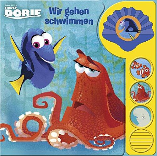 Findet Dorie, Wir gehen schwimmen: Kinderbuch, 3-D-Rahmen-Soundbuch, Disney-Pappbilderbuch mit 4 Geräuschen, Buch zum Film