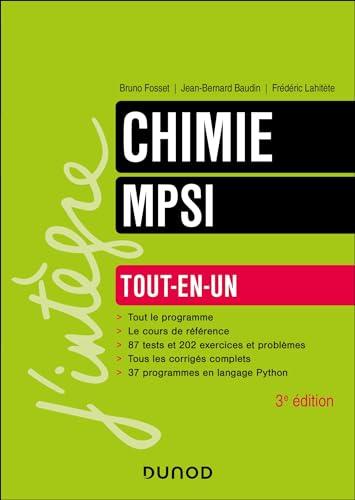 Chimie MPSI : tout-en-un