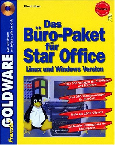 Das Büropaket für StarOffice, 1 CD-ROM Für StarOffice 5.1 für Linux und Windows. 750 Vorlagen f. StarWriter u. StarDraw, 350 Tabellenvorlagen f. StarCalc, 1.800 Cliparts, Hintergründe f. StarImpress