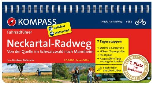 Neckartal-Radweg, von der Quelle im Schwarzwald nach Mannheim: Fahrradführer mit Top-Routenkarten im optimalen Maßstab.