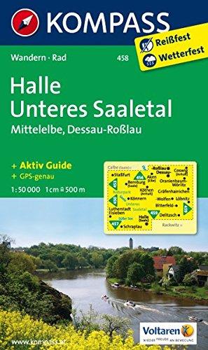 Halle - Unteres Saaletal - Mittelelbe - Dessau - Roßlau: Wanderkarte mit Kurzführer und Radwegen. GPS-genau. 1:50000 (KOMPASS-Wanderkarten)